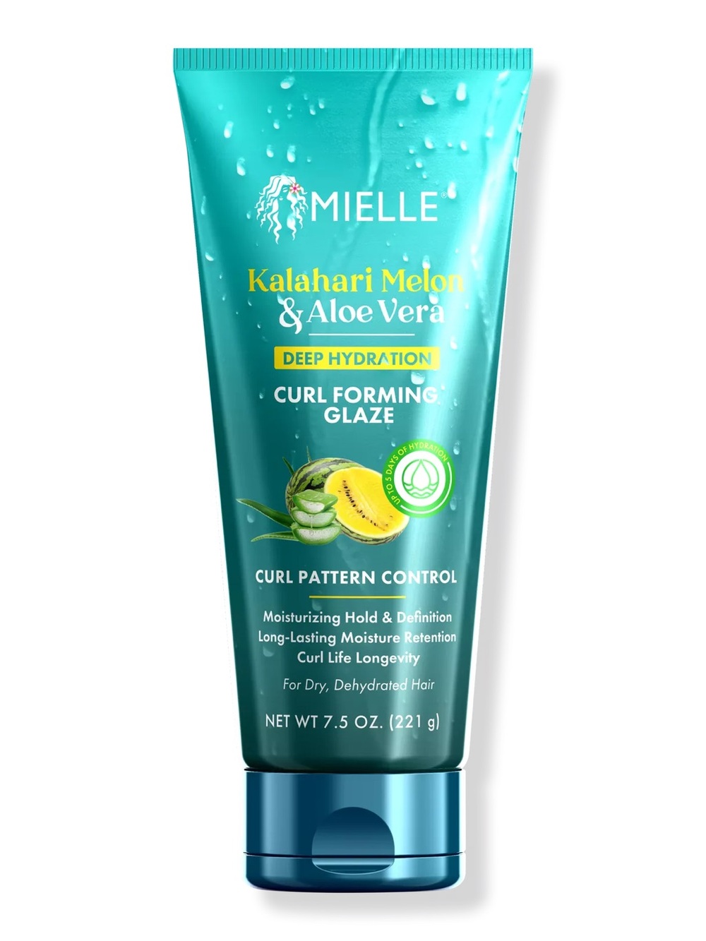MIELLE Kalahari Melon & Aloe Vera Deep Hydration Curl Forming Glaze - Teal